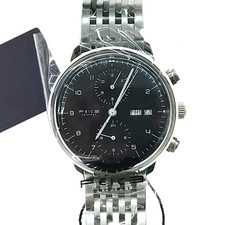 Men’s Automatic Mechanical Watch Bauhaus Stainless Steel Domed Mirror with Date