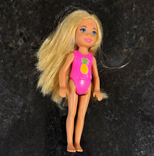 Mattel Barbie Club Chelsea Chelsea 6in Blonde Blue Eyes Pink Pineapple Swimsuit