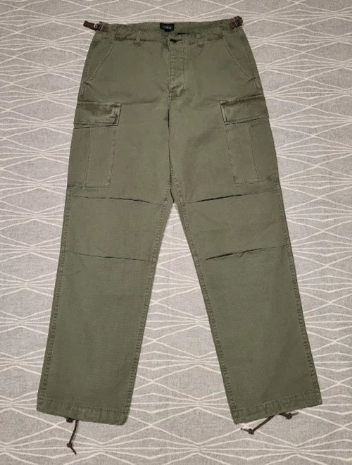Pantalon Chino J.Crew Driggs Homme – Vert, 32x32, Slim Fit, Coton, Préppy Rétro