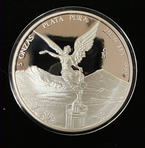 Very Rare 2020 5oz Mexican Libertad Proof coin .999 Fine Silver