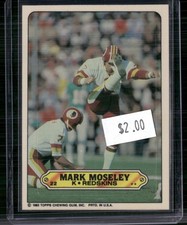 1983 Topps #22 Mark Moseley Stickers