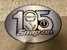 Snap-on 105th Anniversary Metal Sign- Brand New, never displayed- 16" by 22"