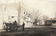 East Oak Street, Campbellsburg IN Indiana RPPC Photo Postcard COPY