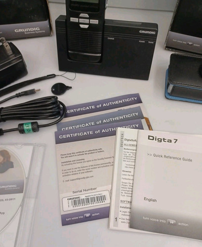 Grundig Digta 7 registratore digitale portatile dettatura con stazione 447 - Foto 6 di 12
