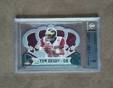 2000 Pacific Crown Royale Tom Brady Retail Red Die~Cut Rookie #110 BGS 9 Mint