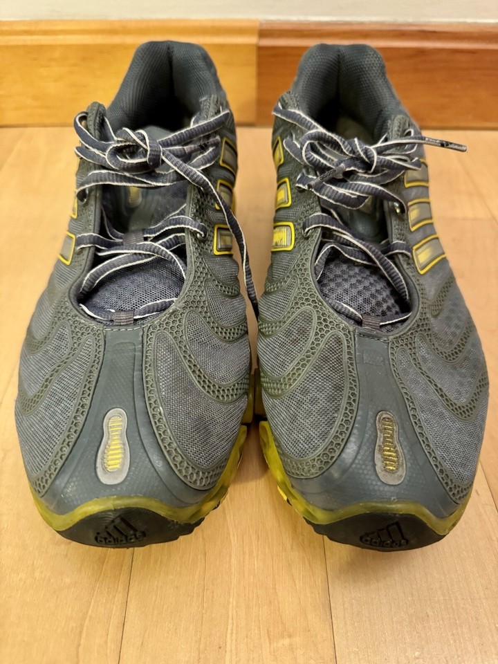 Adidas Bounce Grey And Yellow running shoes size 13 eBay