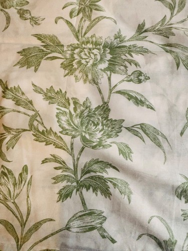 Laura Ashley Natalie 2 STD Pillow Sham Sage Green Florals Cottage 100% Cotton - Picture 11 of 16
