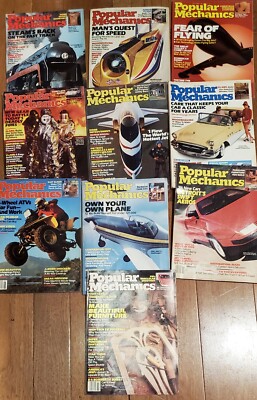 POPULAR MECHANICS Magazine - 1985- LOT OF 10 ISSUES Breaking speed records +more