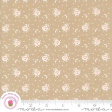Moda JELLY &  JAM 20497 19 Brown Taupe Floral  FIG TREE Quilt Fabric