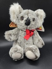 Vintage Dakin 1988 Koala Bear Stuffed Animal Plush Toy Jointed Red Ribbon