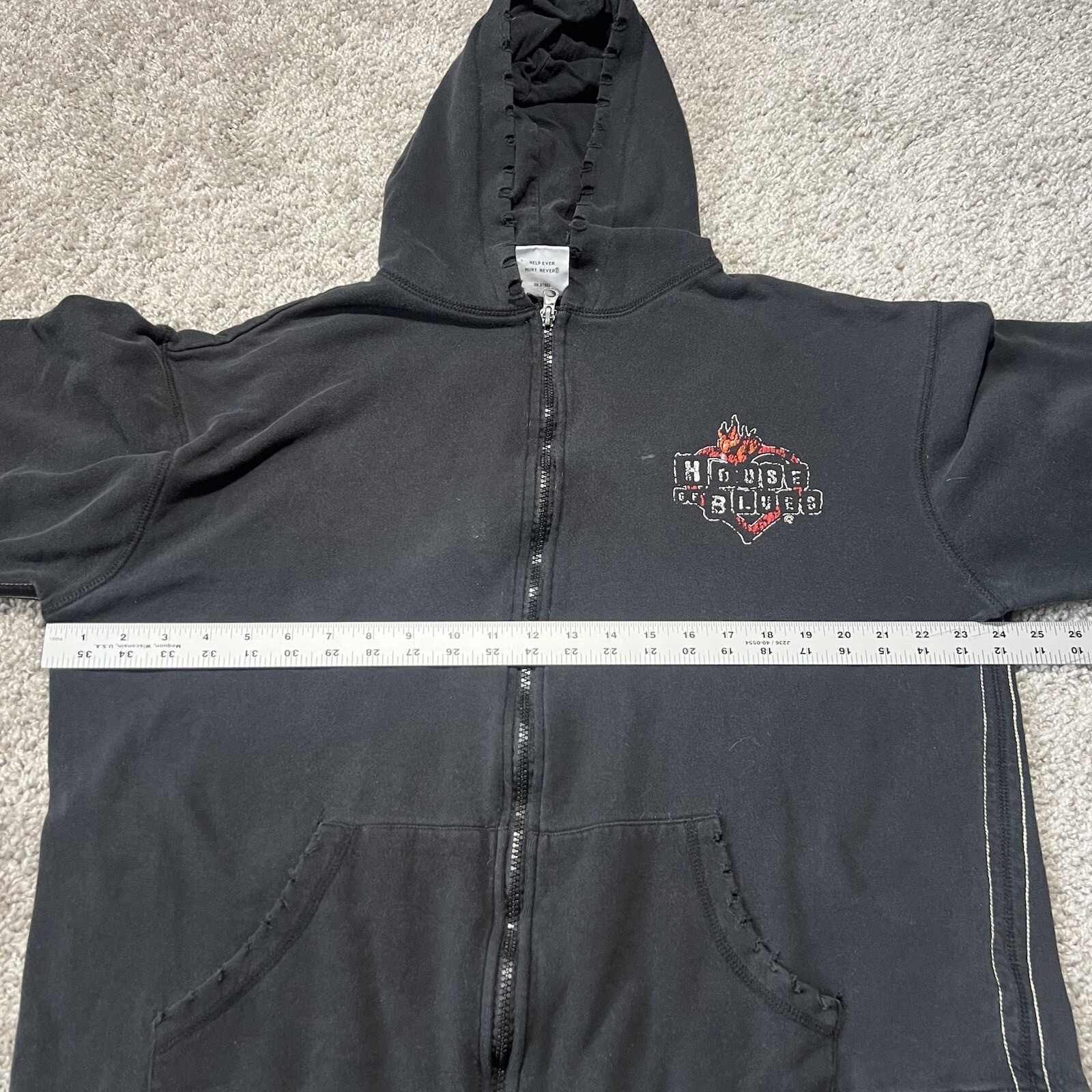 Vintage house of blues y2k hoodie sweatshirt Black Fu… Gem