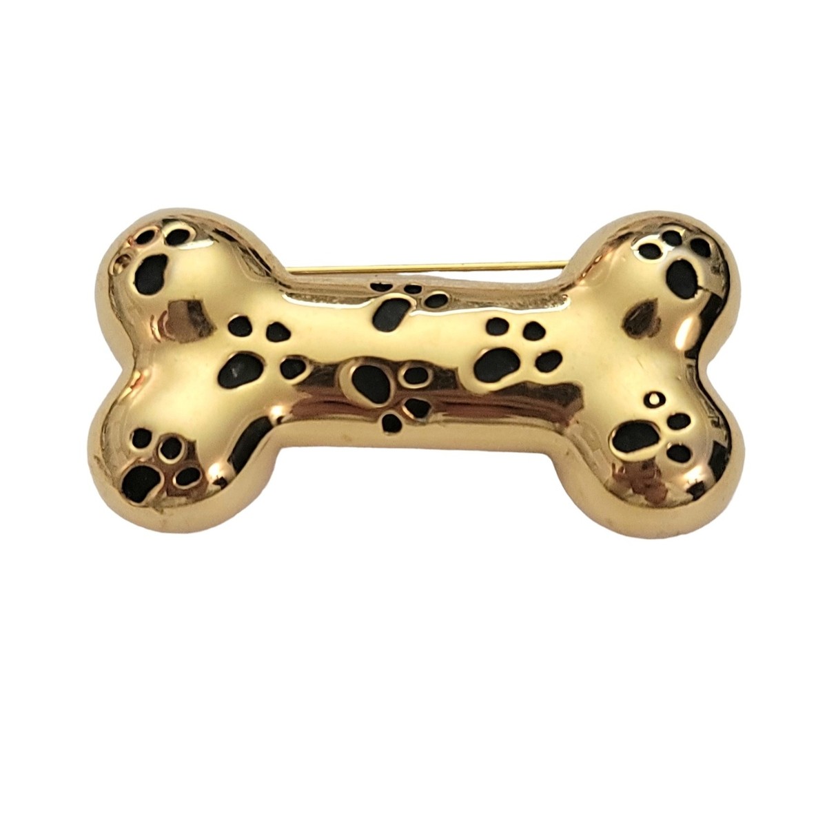 Anne Klein Gold-Tone Paw Print Dog Bone Brooch Signed, E974 | eBay