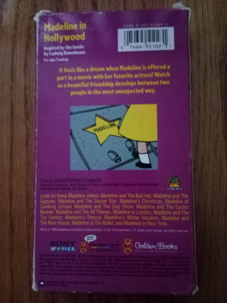 ⭐Madeline in Hollywood~Golden Book Edition[VHS-1993]🎬Buy3Get1