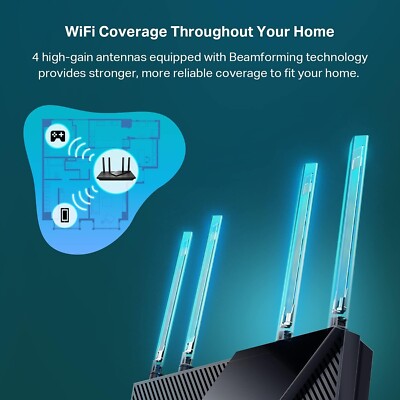 TP-Link Archer AX55 AX3000 Wireless Dual Band Gigabit Router for