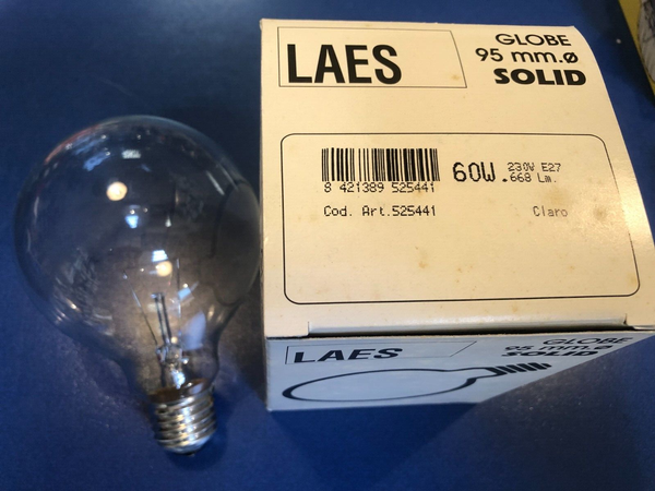 Laes/ Bellight Globelampe GlÜHlampe G95 E27 60W Klar ø 95Mm Dimmbar !!!-image
