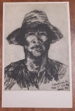 60s RARE Vietnam War Military guerrilla Partizan Vietnamese art vintage postcard