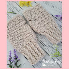 Crochet Herringbone Fingerless Gloves Mittens PATTERN ONLY