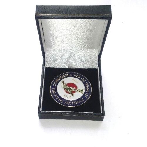100 Years OF The RAF Royal Air Force Commemorative Collectors Coin + Gift Box - Foto 1 di 3