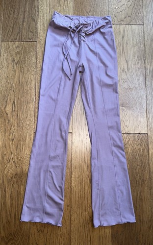 FP Movement Free People Lavender Lilac Purple Flare Ribbed Pants Yoga Size S