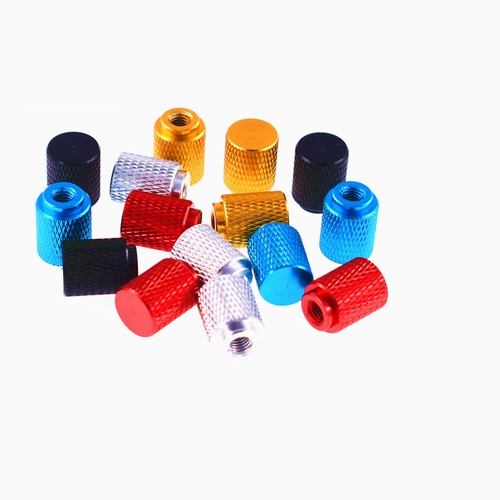 Knurled Anodised Aluminium Thumb Nuts, closed end, M3 M4 M5 M6 Grip Knob Nut - Picture 5 of 6