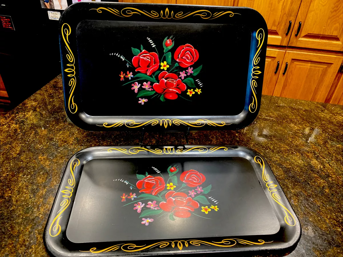 Vintage dinner trays deals