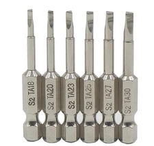 6PCS/Sets Magnetic Triangle Head Screwdriver Bit Set S2 Steel 1/4" Hex Shank 50m