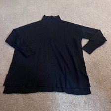 Loft Black Mock Neck Sweater Woman  s Medium