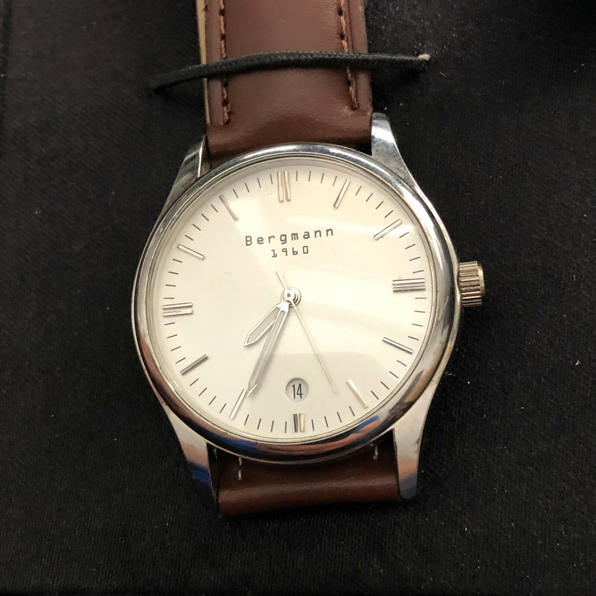 Bergmann 1960 mit Etui Herren Batterie neu Werk läuft