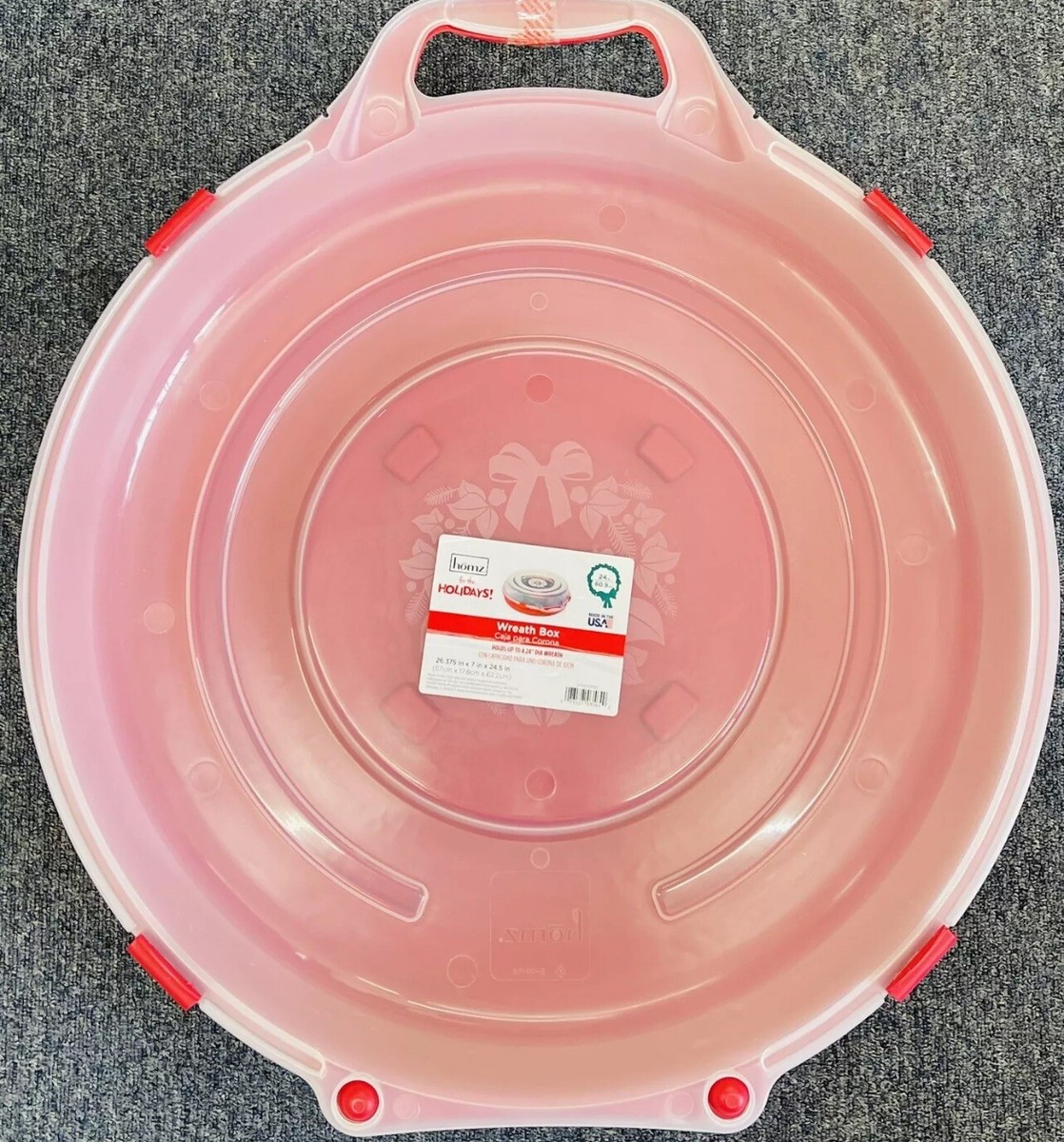 HOMZ Holiday Wreath Box, 24 Inches