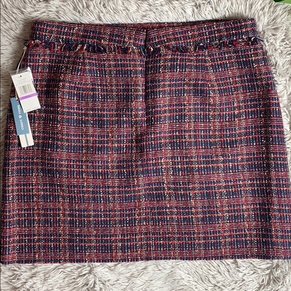 FILA Nwt court & rowe preppy tweed belle noel skirt XL