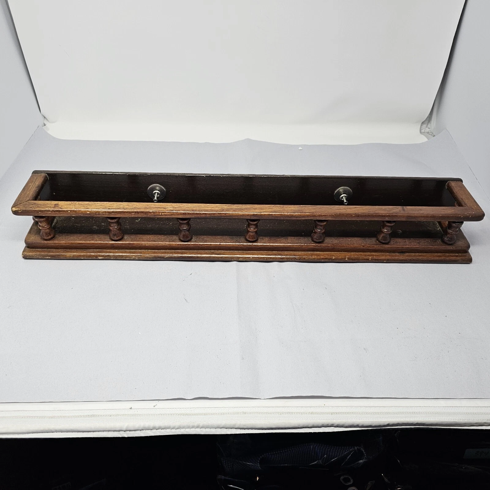 Vintage Seateak Wood Spice Rack 23.5" Marine Sailboat Storage