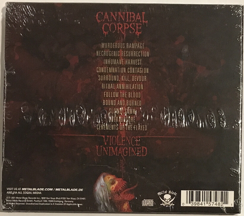 Cannibal Corpse – Violence Unimagined CD 2021 Metal Blade