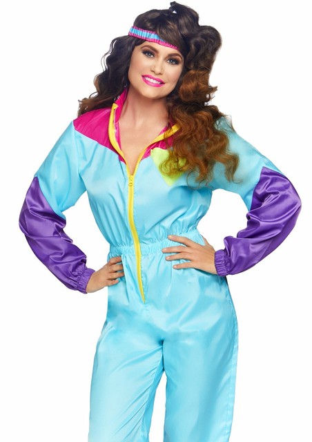 Leg Avenue Toll 80s Trainingsanzug Retro Erwachsene Damen Halloween Kostum 86813 Ebay