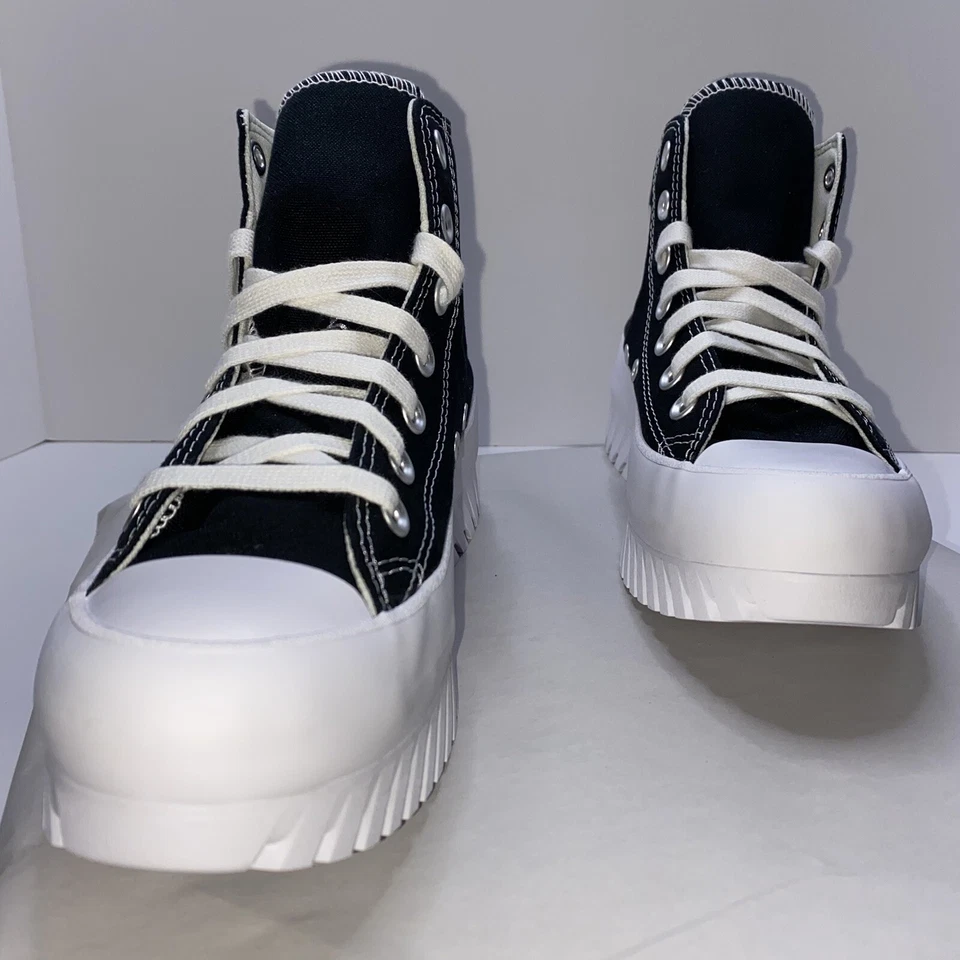 匡威 Converse Chuck Taylor All Star M 4.5 W 6.5 Lugged 2.0 黑色白色帆布鞋 — 第 3/4 张图片