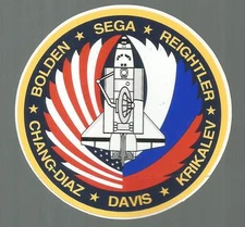 NASA SHUTTLE DISCOVERY STS-60 CREW PATCH  SPACE DECAL STICKER 3 1/2" 