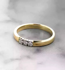 2.00Ct Round Cut Lab-Created Diamond Wedding Band Ring 14k Yellow Gold Plated