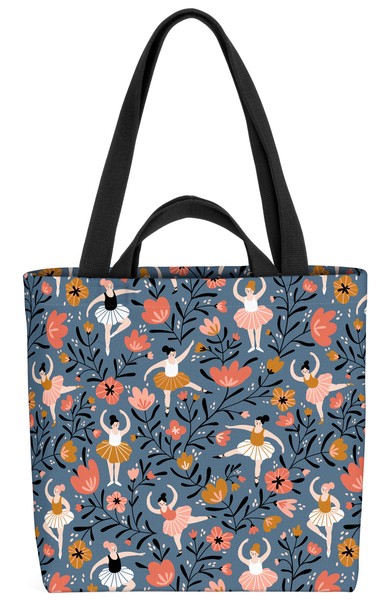 Ballett Blumen Tasche TäNzerin Tanzen Blumen Blumenmuster Landhaus MäDchen Kind-image