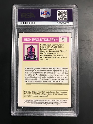 1990 Marvel Universe PSA Graded Cards Impel - Pick - Picture 99 of 219
