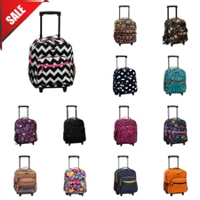 Rolling Backpack With Wheels School Travel Wheeled Retractable Carry-on Handle