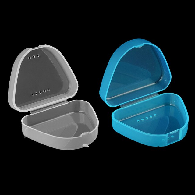 2 Packs Retainer Case Orthodontic Mouth Guard Denture Teeth