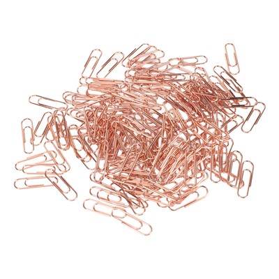 1.1in 100x Paper Clips Rust Prevention Increased Slip Resistance Metallic Paper