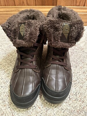 Rocawear Faux Fur ROC Climber Boot in Dark Brown - Size 9