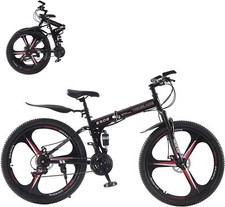 SHIMANO Folding Mountain Bike 26 Inch Wheel 21 Speed Full Suspension Bicycle