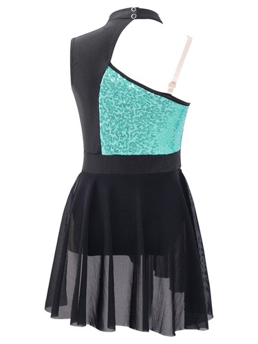 Girls Sequins Lyrical Modern Ballet Jazz Latin Dance Dress Leotards Costumes - Picture 66 of 95