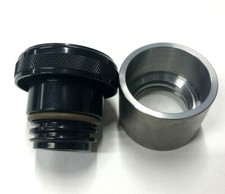 USA MADE Black Gas / Oil Cap W/ Weld In Steel Bung For Chopper Bobber Custom