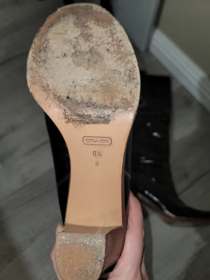 Botas Coach Morgan de charol negro para mujer talla 8,5 Foto 4 de 4