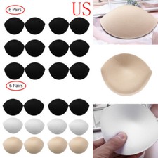 6Pairs Women Sponge Bra Cup Pad Boob Foam Insert for Sports Bra Bikini Swimsuit