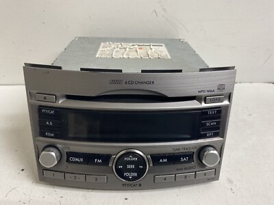 2010-2012 Subaru Legacy 6 Disc CD Changer Radio Stereo 2 DIN Player 86201AJ60A