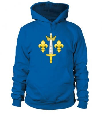 Sweatshirt Flagge Heilige Jeanne d Arc Wappen Flagge König König König KÖNIG KÖNIG