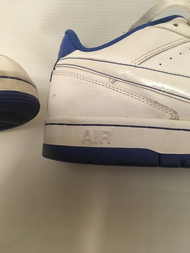 NIKE AIR MENS RETRO WHITE WITH BLUE LOW CUT SIZE 9.5 - Picture 7 of 12